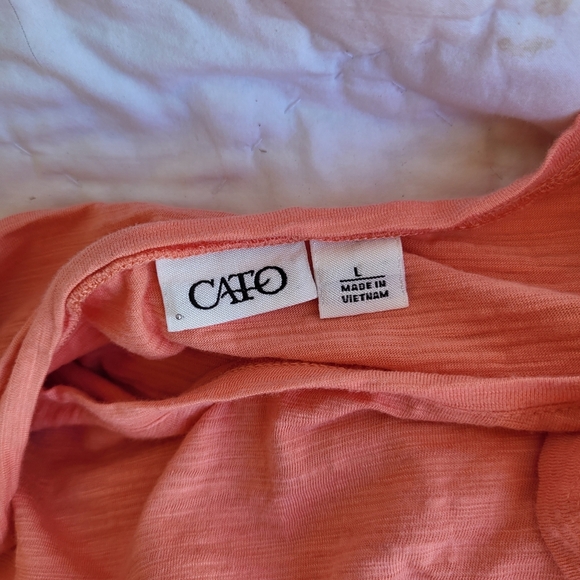 Cato Dreamcicle Orange Shirt. Size L - Picture 5 of 6